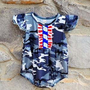 Boutique military homecoming onsie